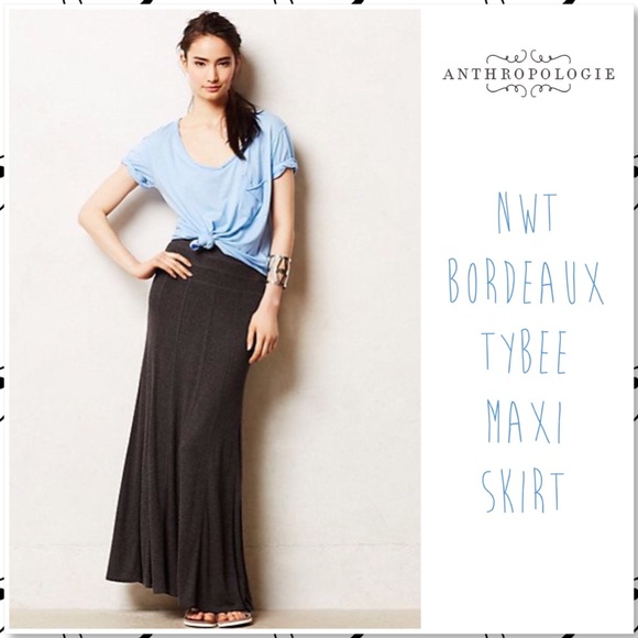Anthropologie Dresses & Skirts - ⬇️$45 Anthro Bordeaux Tybee Maxi Skirt Grey NWT